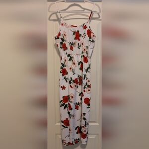 NWOT SHEIN Floral Dress in Red and White